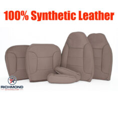 1992-1996 Ford Bronco XLT Replacement Synthetic Leather Seat Cover: Driver & Passenger Complete, Tan