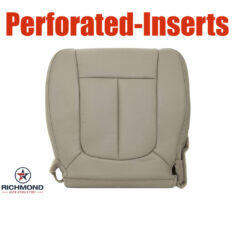2011-2014 Ford F-150 Lariat Replacement Leather Seat Cover: Driver Side Bottom, Tan Perforated