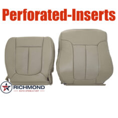 2011-2014 Ford F-150 Lariat Replacement Leather Seat Covers: Driver Side Complete, Tan Perforated