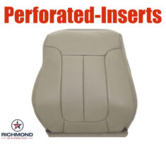2011-2014 Ford F-150 Lariat Replacement Leather Seat Cover: Driver Side Lean Back, Tan Perforated