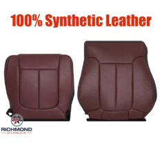 2011-2014 Ford F-150 Limited Replacement Synthetic Leather Seat Covers: Driver Side Complete, Black & Red Perforated