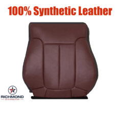 2011-2014 Ford F-150 Limited Replacement Synthetic Leather Seat Cover: Driver Side Lean Back, Black & Red Perforated