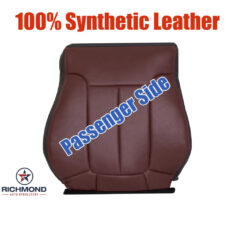 2011-2014 Ford F-150 Limited Replacement Synthetic Leather Seat Cover: Passenger Side Lean Back, Black & Red Perforated