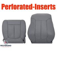 2011-2014 Ford F-150 Lariat Replacement Leather Seat Covers: Driver Side Complete, Gray Perforated