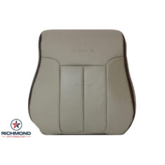 2009-2010 Ford F-150 Platinum Edition Replacement Leather Seat Cover: Driver Side Lean Back, Gray Perforated