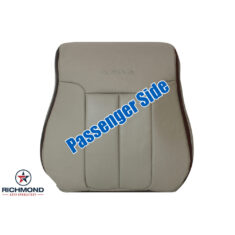 2009-2010 Ford F-150 Platinum Edition Replacement Leather Seat Cover: Passenger Side Lean Back, Gray Perforated