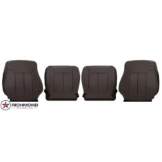 2009-2012 Ford F-150 Platinum Edition Replacement Leather Seat Covers: Driver & Passenger Complete, Sienna Brown Perforated