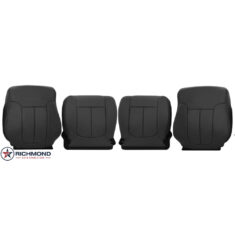 2011-2014 Ford F-150 Platinum Edition Replacement Leather Seat Covers: Driver & Passenger Complete, Black Perforated