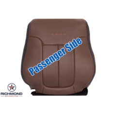 2013-2014 Ford F-150 Platinum Edition Replacement Leather Seat Cover: Passenger Side Lean Back, Pecan Brown