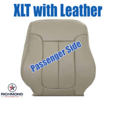 2011-2014 Ford F-150 XLT Replacement Leather Seat Cover: Passenger Side Lean Back, Tan Non-Perforated