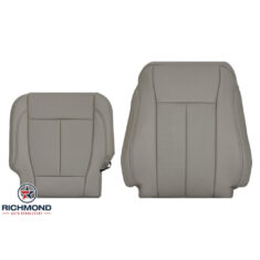 2018-2021 Ford Expedition XLT Replacement Leather Seat Covers: Driver Side Complete, Gray Perforated