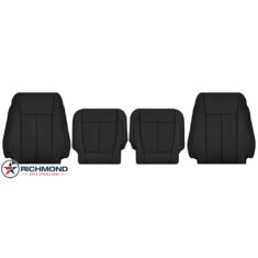 2018-2021 Ford Expedition XLT Replacement Leather Seat Covers: Driver & Passenger Complete, Black Perforated