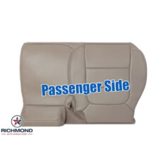 2002-2003 Ford F-150 Lariat SuperCrew Replacement Leather Seat Cover: Passenger Side Bottom, Tan (40/60 Seat Setup)