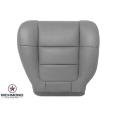 2001-2002 Ford F-150 Lariat Extended-Cab Replacement Leather Seat Cover: Driver Side Bottom, Gray