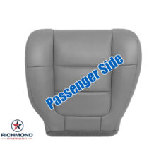 2001-2002 Ford F-150 Lariat Extended-Cab Replacement Leather Seat Cover: Passenger Side Bottom, Gray