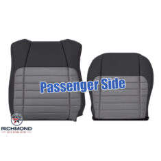 2002 Ford F-150 Harley-Davidson Replacement Leather Seat Covers: Passenger Side Complete, 2-Tone Black/Gray Perforated