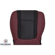 2010-2014 Ford F-150 RAPTOR SVT Replacement Perforated Leather Seat Cover: Driver Side Bottom, 2-Tone Black & Brick Red