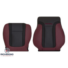 2010-2014 Ford F-150 RAPTOR SVT Replacement Perforated Leather Seat Covers: Driver Side Complete, 2-Tone Black & Brick Red