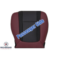 2010-2014 Ford F-150 RAPTOR SVT Replacement Perforated Leather Seat Cover: Passenger Side Bottom, 2-Tone Black & Brick Red