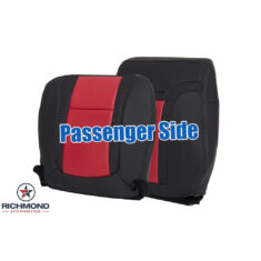 2010-2014 Ford F-150 RAPTOR SVT Replacement Perforated Leather Seat Covers: Passenger Side Bottom & Lean Back, 2-Tone Black & Molten Orange