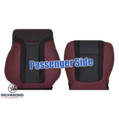 2010-2014 Ford F-150 RAPTOR SVT Replacement Perforated Leather Seat Covers: Passenger Side Complete, 2-Tone Black & Brick Red