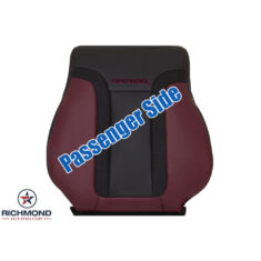2010-2014 Ford F-150 RAPTOR SVT Replacement Perforated Leather Seat Cover: Passenger Side Lean Back, 2-Tone Black & Brick Red