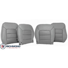2005-2006 Ford Expedition Limited Replacement Leather Seat Covers: Driver & Passenger Complete, Gray Perforated