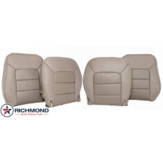 2005-2006 Ford Expedition Limited Replacement Leather Seat Covers: Driver & Passenger Complete, Tan Perforated