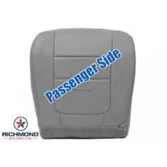 2001 Ford F-250 Lariat Crew-Cab Replacement Leather Seat Cover: Passenger Side Bottom, Gray Perforated