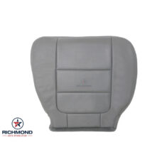 2001-2003 Ford F-250 Lariat Quad-Cab (X-Cab) Replacement Leather Seat Cover: Driver Side Bottom, Gray Perforated