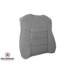 2001-2003 Ford F-250 Lariat Quad-Cab (X-Cab) Replacement Leather Seat Cover: Driver Side Lean Back, Gray Perforated