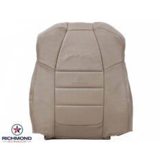 2001-2003 Ford F-550 Lariat Quad-Cab (X-Cab) Replacement Leather Seat Cover: Driver Side Lean Back, Tan Perforated