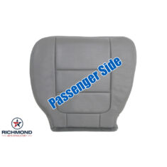 2001-2003 Ford F-250 Lariat Quad-Cab (X-Cab) Replacement Leather Seat Cover: Passenger Side Bottom, Gray Perforated