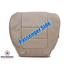 2001-2003 Ford F-250 Lariat Quad-Cab (X-Cab) Replacement Leather Seat Cover: Passenger Side Bottom, Tan Perforated