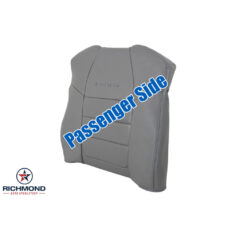 2001-2003 Ford F-250 Lariat Quad-Cab (X-Cab) Replacement Leather Seat Cover: Passenger Side Lean Back, Gray Perforated