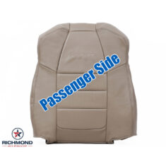 2001-2003 Ford F-250 Lariat Quad-Cab (X-Cab) Replacement Leather Seat Cover: Passenger Side Lean Back, Tan Perforated