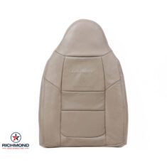 2001 Ford F-250 Lariat Crew-Cab Replacement Leather Seat Cover: Driver Side Lean Back, Tan Perforated