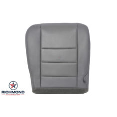 2002-2003 Ford F-250 Lariat Crew-Cab Replacement Leather Seat Cover: Driver Side Bottom, Gray Perforated