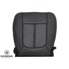 2011-2016 Ford F-250 Lariat Replacement Leather Seat Cover: Driver Side Bottom, Black Perforated