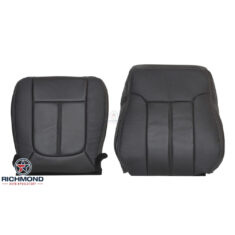 2011-2016 Ford F-250 Lariat Replacement Leather Seat Covers: Driver Side Complete, Black Perforated