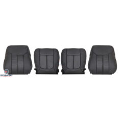 2011-2016 Ford F-250 Lariat Replacement Leather Seat Covers: Driver & Passenger Complete, Black Perforated