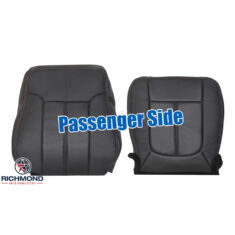 2011-2016 Ford F-250 Lariat Replacement Leather Seat Covers: Passenger Side Complete, Black Perforated