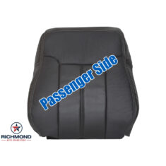 2011-2016 Ford F-250 Lariat Replacement Leather Seat Cover: Passenger Side Lean Back, Black Perforated