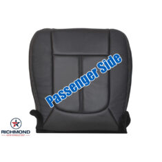 2011-2016 Ford F-250 Lariat Replacement Leather Seat Cover: Passenger Side Bottom, Black Perforated