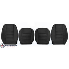 2005-2009 Ford Mustang GT V8 Replacement Leather Seat Covers: Driver & Passenger Complete, Black Perforated