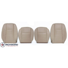2005-2009 Ford Mustang GT V8 Replacement Leather Seat Covers: Driver & Passenger Complete, Tan Perforated