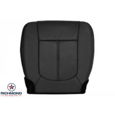 2013-2016 Ford F-250 Platinum Edition Replacement Leather Seat Cover: Driver Side Bottom, Black Perforated