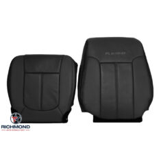 2013-2016 Ford F-350 Platinum Edition Replacement Leather Seat Covers: Driver Side Complete, Black Perforated