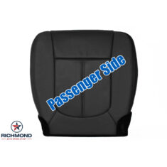 2013-2016 Ford F-350 Platinum Edition Replacement Leather Seat Cover: Passenger Side Bottom, Black Perforated