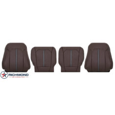 2017 Ford F-250 Platinum Edition Replacement Leather Seat Covers: Driver & Passenger Complete, Brunello Brown